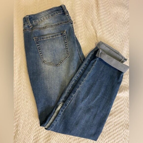 Patchwork Denim Jeans By Cato Est. 1946 Size 10 Mid-Rise Contemporary Style - Picture 3 of 8